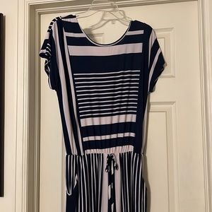 EGS California blue and white stripped romper